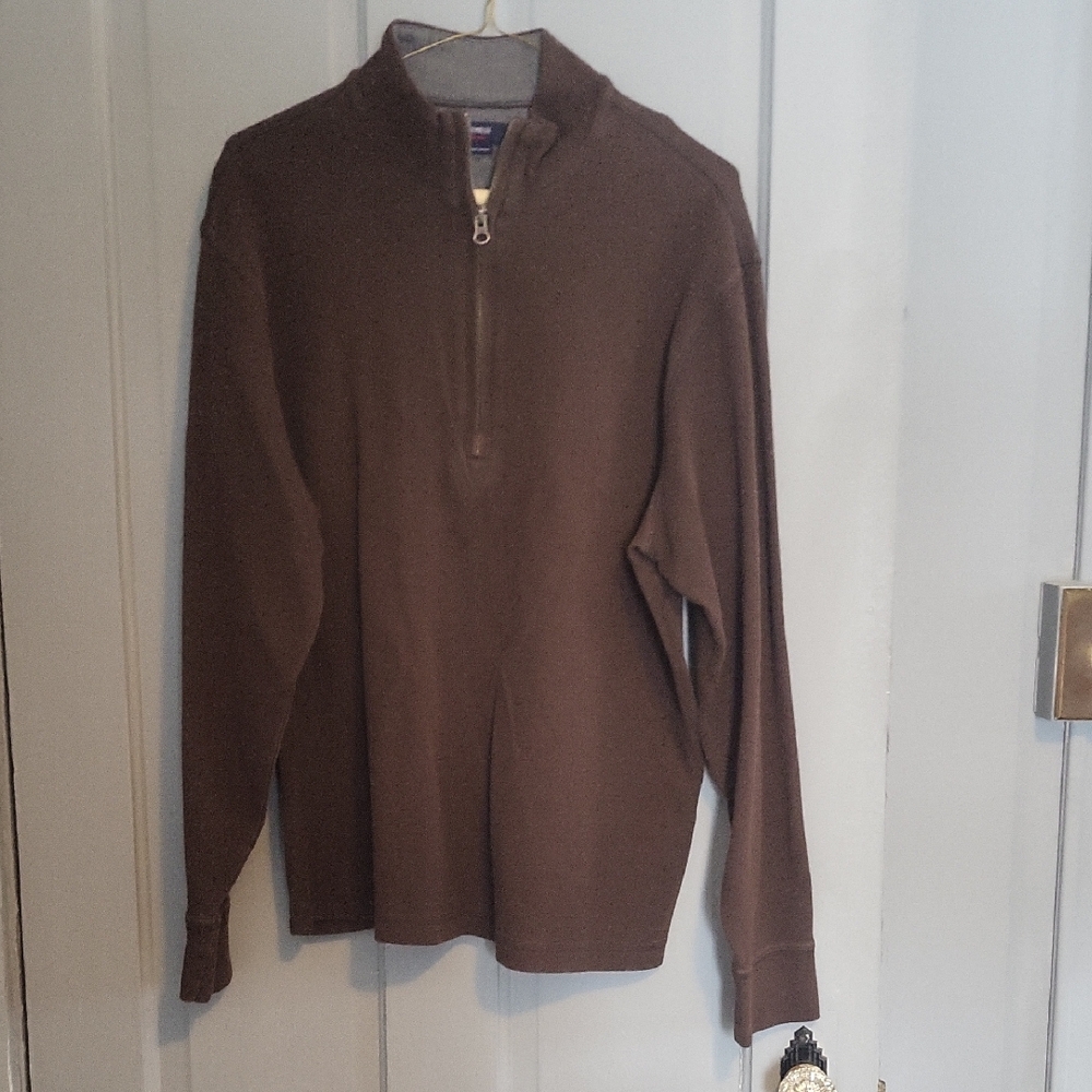 Daniel Cremieux Men's Chocolate Zip-Up Sweater